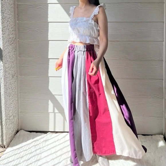 Handmade Muted Pastel Poet Maxi Skirt SKU 06206 - Picture 5 of 10